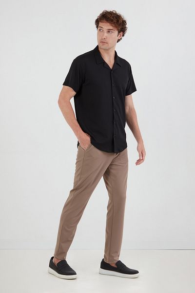 Fulla Moda Basic Crepe Fabric Buttoned Shirt