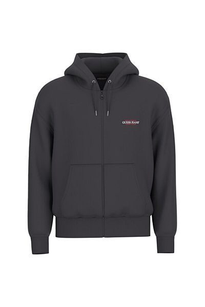 Guess Men's Gj Zippered Hooded Sweatshirt - Black