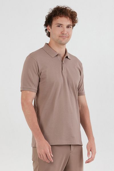 Fulla Moda Basic Polo Neck Half Button T-Shirt