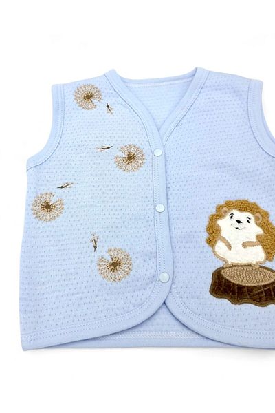 VOY KİDS New Born Baby 0-3-6-9-12 Months Vest with Crow Detail