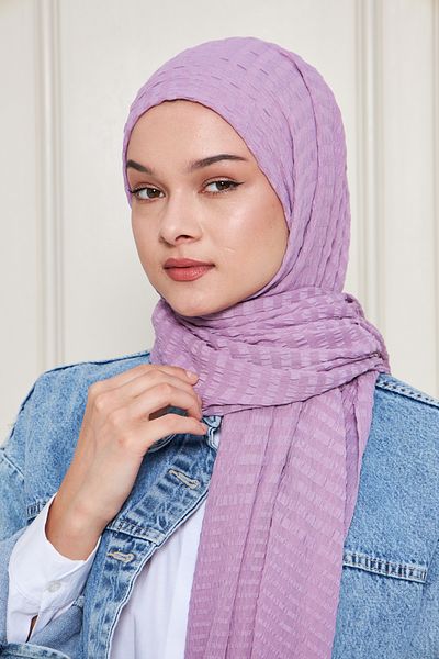 Gigiscarfs Gradient Striped Arya Chiffon Shawl - Lilac -