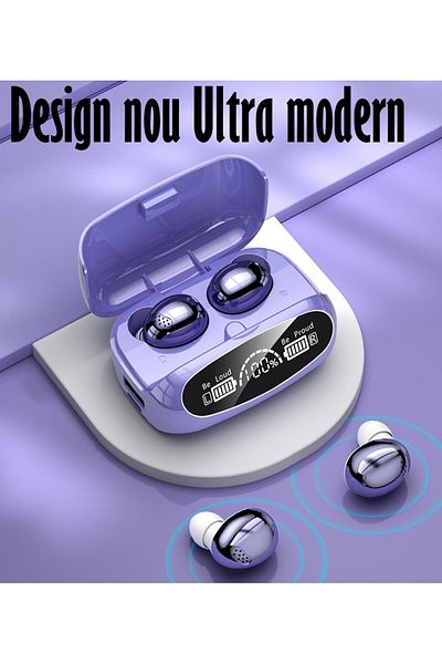 REVOSE Casti Audio Wirelesss Fara Fir, Bluetooth 5.1, Tip Earbuds Cu Control Touch, Microfon