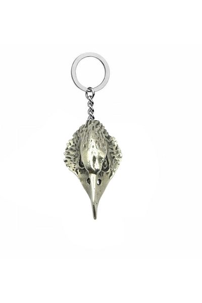 Herşey Nota Metal Unisex Keychain with Eagle Head Figure – Detailed Design of Nobility and Power