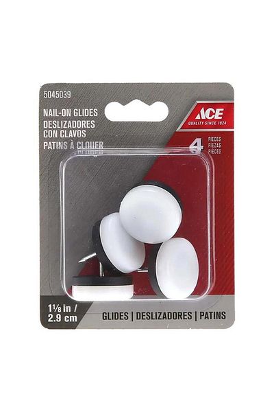 Generic ACE 4-Piece Round Shape Glide Set White and Black 2.9cm AI0002