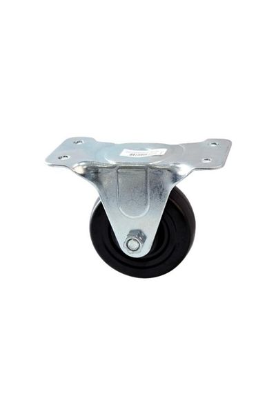 Generic ACE Sturdy and Durable High Quality Plate Type Rigid Caster Black and Silver 31-40000000-22100C