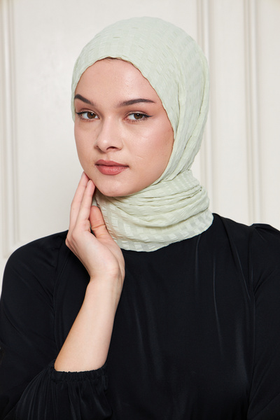 Gigiscarfs Σάλι Arya Chiffon με ντεγκραντέ ρίγες - Water Green -