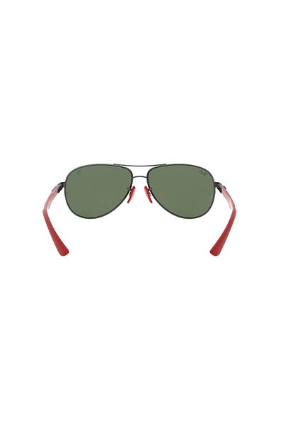 Ray-Ban Ray-Ban RB8313M F001/71 – Scuderia Ferrari Sunglasses, Gunmetal, Grey Mirror Silver Lenses, Size 61