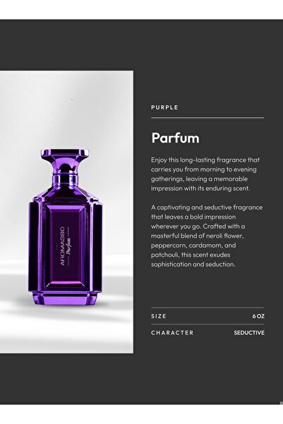 Aroma360 عطر أرجواني للجنسين - روائح النيرولي والباتشولي والفلفل والهيل - 200 مل