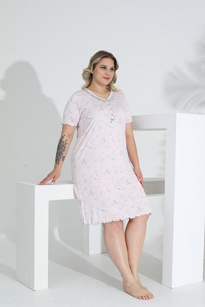 Evia Rochie de damă Angelique Bamboo cu mânecă scurtă mărime mare 22524