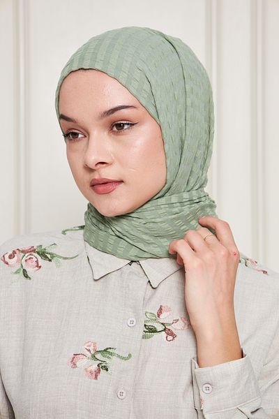 Gigiscarfs Gradient Striped Arya Chiffon Shawl - Mint Green -