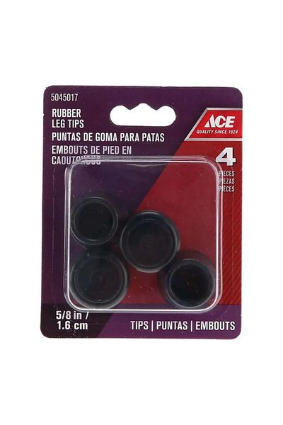 Generic ACE 4-Piece Non-Slip Heavy-Duty Sturdy High-Quality Rubber Leg Tips Black 1.6cm