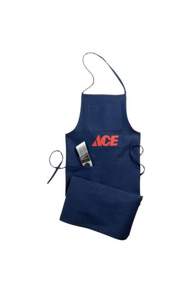 Generic مريلة متجر ACE متينة من القطن قابلة للتهوية بجيب واحد أزرق 27.5 × 37....