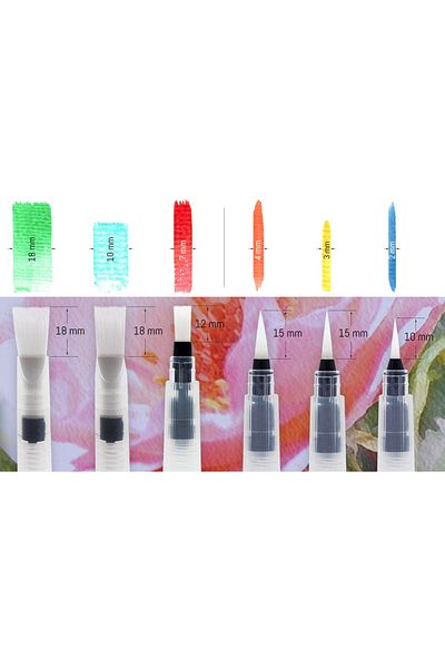 intrend Set of 6 painting brushes, Intrend, With water tank, Rechargeable
