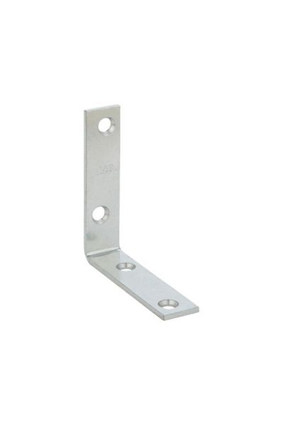 Generic ACE Heavy-Duty Zinc Inside L Corner BrSilver 3 x 3/4inch 01-3404-251