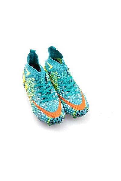 LALİGA Unisex Football Shoes with Turquoise Yellow Patterned Socks
