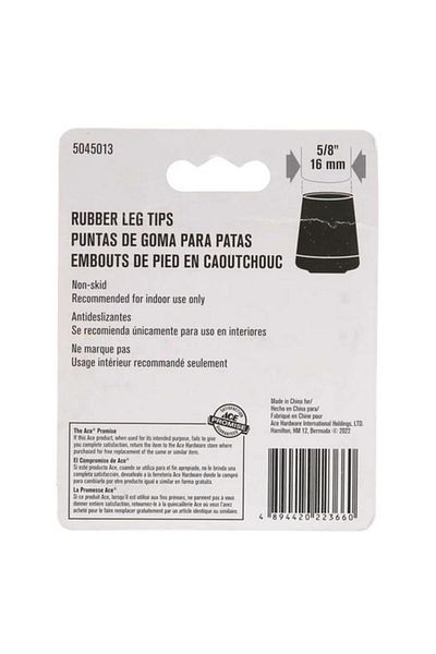 Generic أطراف أرجل مطاطية متينة عالية الجودة مضادة للانزلاق من ACE، مكونة من 4 قطع، لون أبيض فاتح، 1.6 سم