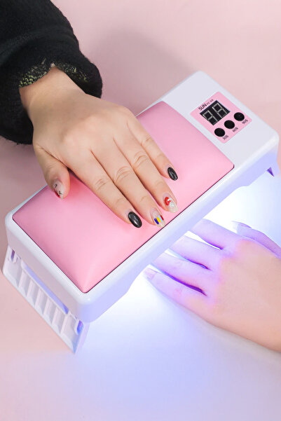 Riddex UV LED Işıklı Oje Kurutucu & El Yastığı | Dijital Ekranlı Jel Tırnak K...
