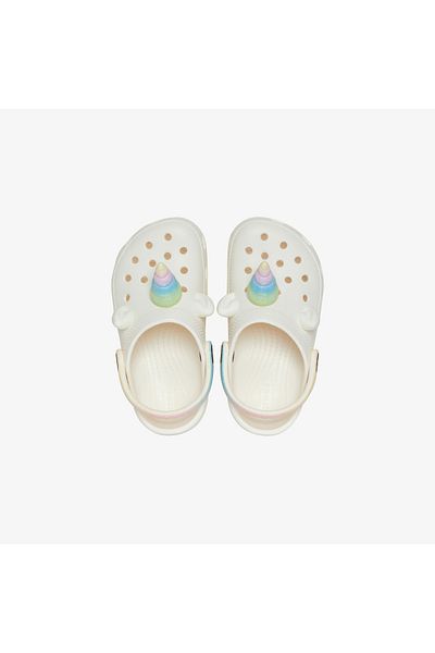 Crocs 209701 -0wv Classic Iam Rainbow Unicorn - Papuci de casă alb