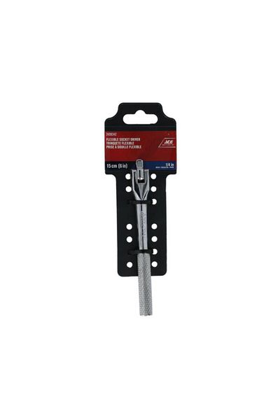 Generic ACE Chrome Vanadium Steel Flexible Socket Driver Silver 1/4 x 6inch WJ-01-3