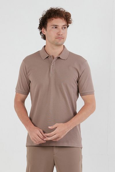 Fulla Moda Basic Polo Neck Half Button T-Shirt