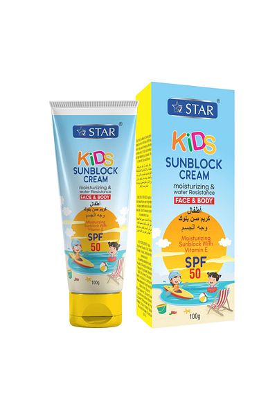 sz star Kids Sunscreen SPF 50 - (Safest for kids) Moisturizing Sunblock with Vitamin E