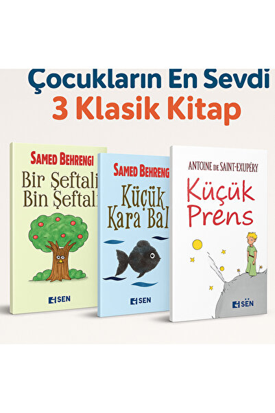 SEN YAYINLARI Küçük Prens /Bir Şeftali Bin şeftali /Küçük Kara Balık 3 lü SET...