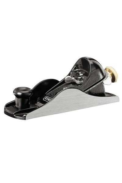 Generic Stanley Adjustable Depth and Cut Alignment Block Plane Silver 220mm 1-12-220