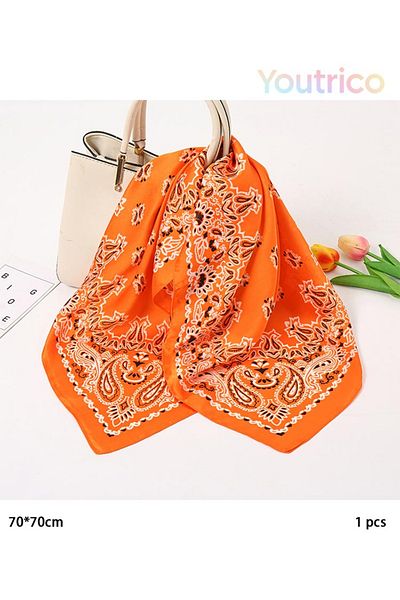 Youtrico New Paisley 70x70cm Faux Silk Scarf - Versatile Women's Accessory for Decor