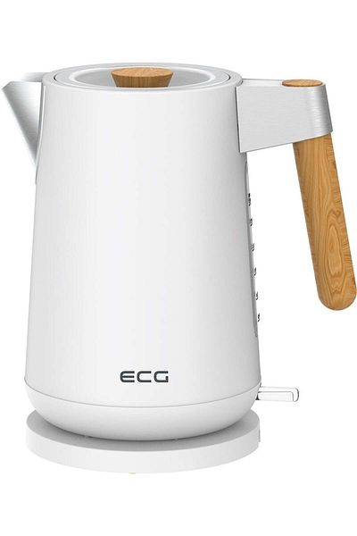 ECG Electric kettle ECG RK 1768 Strix Timber White, 1.7 liters, 2200 W, double walls