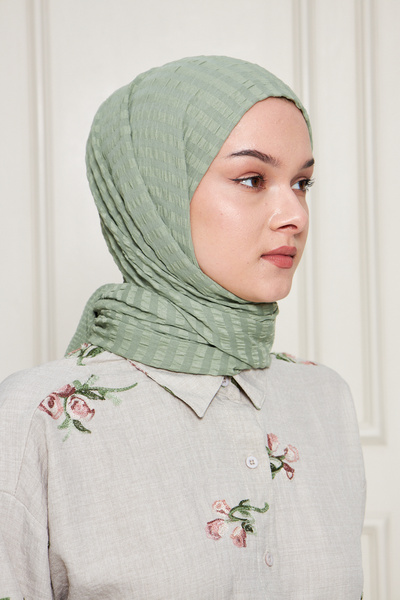 Gigiscarfs Σάλι Arya Chiffon με ντεγκραντέ ρίγες - Πράσινο μέντα -