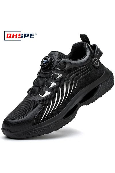 Choice 41 B-Black Rotating Button New Safety Shoes Men Anti-smash Anti-puncture Work Shoes Fashion Men Spor