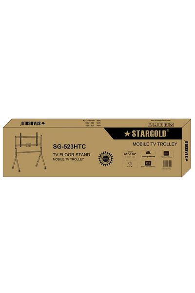Generic STARGOLD Mobile TV Trolley Floor Stand for 65–150" Screens with Lockable Wheels