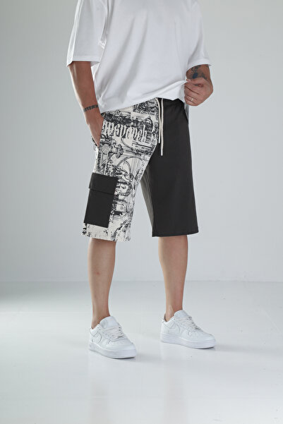 COCOPELLI Patterned Design Khaki Shorts