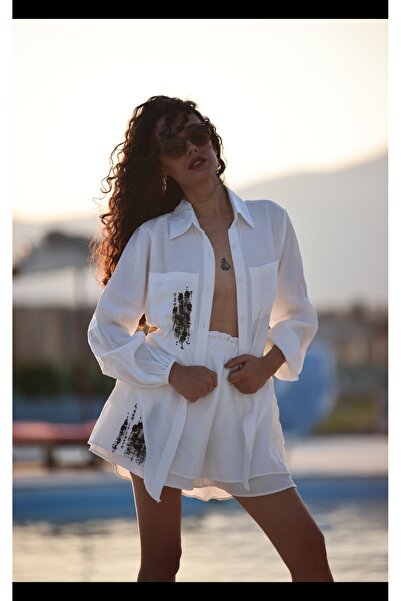 hat craft Keten şortlu takım