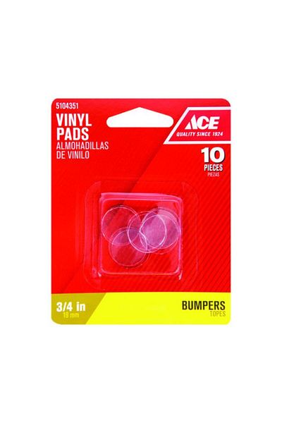 Generic ACE Round Protective Durable Vinyl Bumper Pads Clear 3/4inch 9966