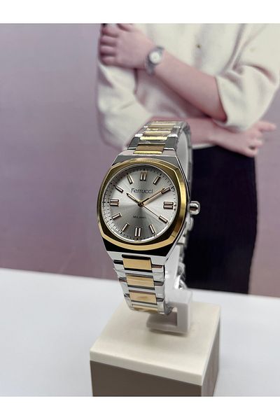 Ferrucci Gold Sports Women's Watch Waterproof with 2 Years Warranty Fc03398M