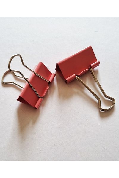 Modellino 2 Pack Binder Clips 41mm Colored Metal Clamp Peg Clips - Pink Color