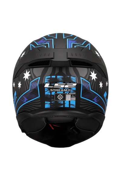 LS2 STREAM 2 GALDAM MAT SİYAH-MAVİ KASK