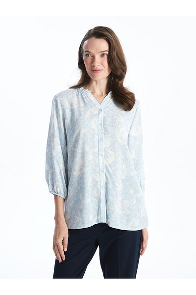 LC Waikiki Wacky Collar Patterned Women's Blouse