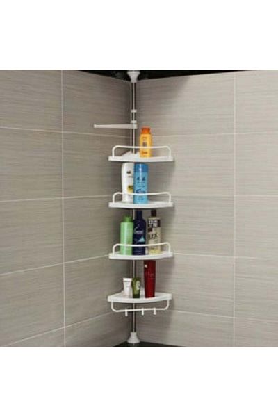 OEM Lifestyle Corner Shelf for Bathroom and Shower, 4 Shelves, Adjustable Height, Corner Mount up to 260