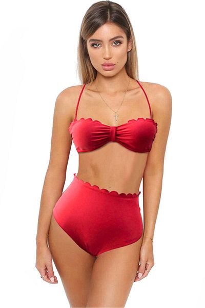 WildFashion Two-piece swimsuit with high-waisted panties SW1914-81