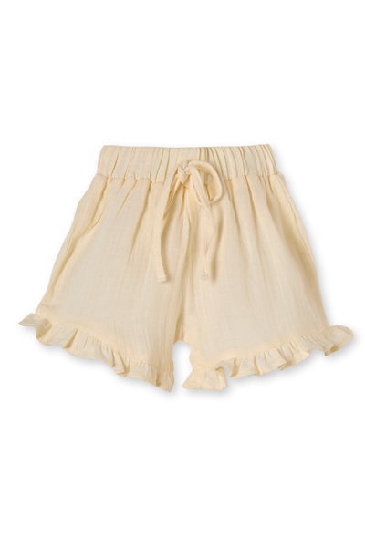 Patique Kids Yellow Organic Cotton Buttoned 2-Piece Girl's Muslin Set