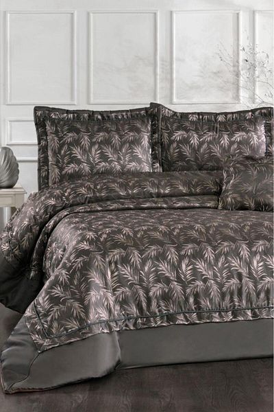 Çeyiz Diyarı Savana Fiber Filled Double 250X255 cm Bedspread Anthracite