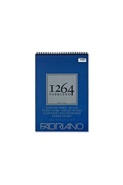 Fabriano Drawing pad 1264 Black Drawing, A3, 200gr, 40 sheets, with Fabriano spiral