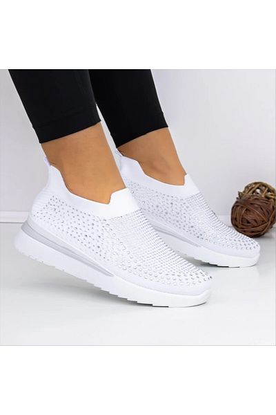 Kalapod Women's white textile sports shoes Vorana
