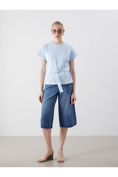 LC Waikiki Crew Neck Belted Blouse