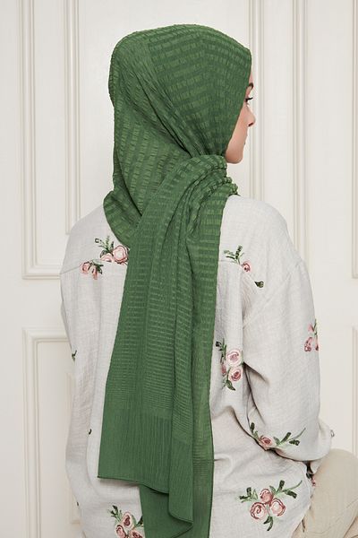Gigiscarfs Gradient Striped Arya Chiffon Shawl - Khaki -