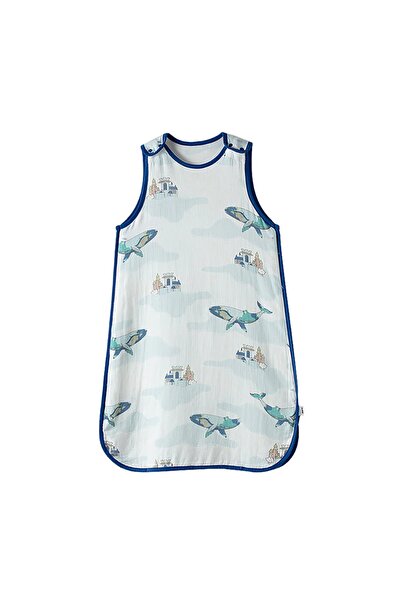 Baby Care Whale Blue Sleeveless Baby Sleeping Bag Size S, Breathable, Lightwe...