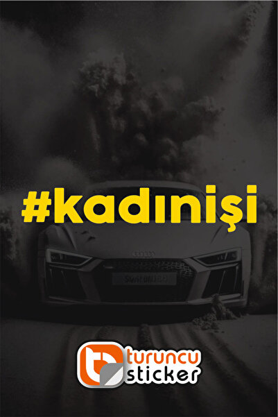 Turuncu # ملصق ملصق Kadınışi مقاس 15×3 سم – السيارة – المحرك – الكمبيوتر المح...