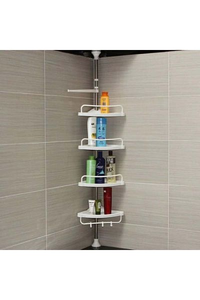 OEM Lifestyle Corner Shelf for Bathroom and Shower, 4 Shelves, Adjustable Height, Corner Mount up to 260